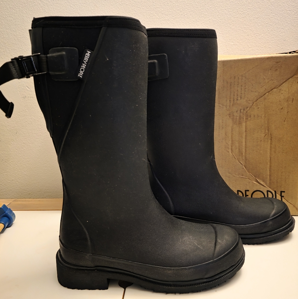 Nib Merry People Black Tall Darcy Gumboots - Mid-Calf Size 37-Retired — image 4 of 8